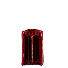 Coccinelle Portafoglio Metallic Soft Large Zip Around Ruby - 3