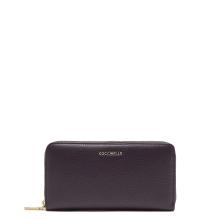 Coccinelle Portafoglio Metallic Soft Large Zip Around Prune - 1