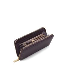 Coccinelle Portafoglio Metallic Soft Large Zip Around Prune - 2