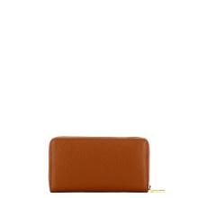 Coccinelle Portafoglio Metallic Soft Large Zip Around Cognac - 2