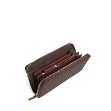 Coccinelle Portafoglio Metallic Soft Large Zip Around Brunette - 2