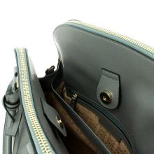 Saffiano Leather Handbag-ASPHALT-UN