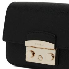 Furla Mini Borsa a bandoliera Metropolis Nero Marmo Violet - 4