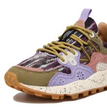 Flower Mountain Sneakers Yamano 3 Suede Woolen Threads Light Brown Violet - 4