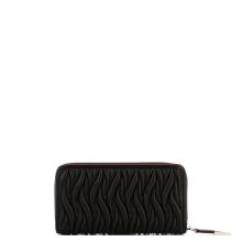 Gaëlle Portafoglio Regular Zip Around Plissé Nero - 2