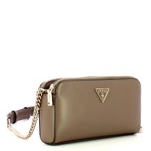Guess Tracolla doppia zip Daryna Dark Taupe - 2