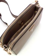 Guess Tracolla doppia zip Daryna Dark Taupe - 4