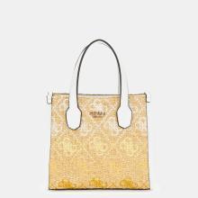 Guess Mini borsa a mano Silvana 4G Cornsilk Logo - 1