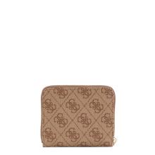 Guess Portafoglio Piccolo Laurel II Zip Around Latte Logo - 2