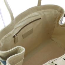 Iuntoo Shopper Media Graziosa con logo Beige Jeans - 4