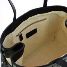 Iuntoo Shopper Media Graziosa con logo Nero Beige - 4