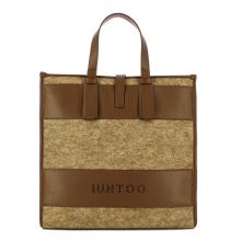 Iuntoo Shopper Grande Caldo Essenziale Fango Lana Cotta Fango - 1