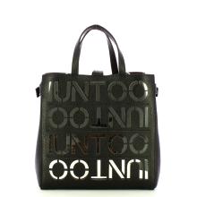 Iuntoo New Tote Piccola Multilogo Specchio Nero Argento - 1