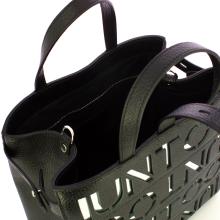 Iuntoo New Tote Piccola Multilogo Specchio Nero Argento - 5