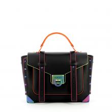 Michael Kors Manhattan Contrast-Trim Medium Satchel - 1