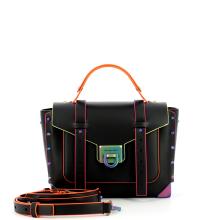 Michael Kors Manhattan Contrast-Trim Medium Satchel - 4