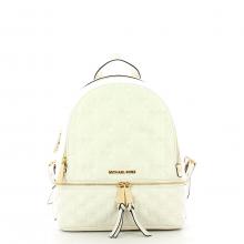 Michael Kors Zaino Rhea Medium Optic White Logo Embossed - 1