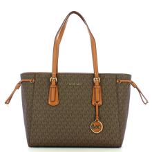 Michael Kors Borsa a spalla Voyager Medium logata Brown - 1