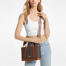 Michael Kors Borsa a mano Luisa piccola con logo Brn/Luggage - 4