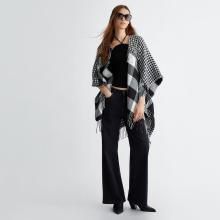 Liu Jo Cloack Poncho Bianco Nero - 2