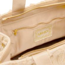 Liu Jo Shopping bag grande misto lana Oat Milk - 7