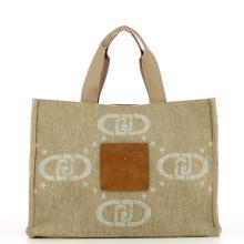 Liu Jo Shopping bag grande in feltro Oat Milk - 1