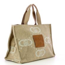 Liu Jo Shopping bag grande in feltro Oat Milk - 2