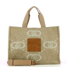 Liu Jo Shopping bag grande in feltro Oat Milk - 4