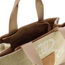 Liu Jo Shopping bag grande in feltro Oat Milk - 5