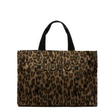 Liu Jo Shopping bag grande con logo Brown Animalier - 1