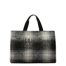Liu Jo Shopping bag grande con logo Check Black - 1
