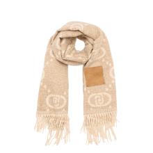 Liu Jo Sciarpa con motivo logato Oat Milk - 1