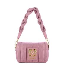 Love Moschino Borsa a spalla Thin Air in nylon trapuntato Lilla - 1
