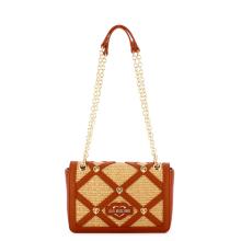 Love Moschino Borsa a spalla in raffia Naturale Cuoio Oro - 1