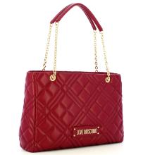 Love Moschino Borsa a spalla Geometric Quilted Vino - 2