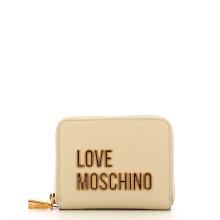 Love Moschino Portafoglio Lettering Logo Zip Around Avorio - 1