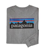 Patagonia T-Shirt a maniche lunghe P-6 Logo Responsibili-Tee® Gravel Heather - 1