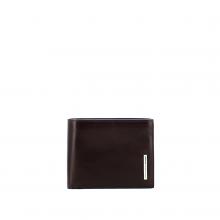 Men wallet with coin pouch Blue Square