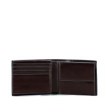 Men wallet with coin pouch Blue Square