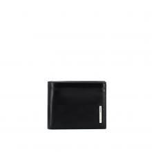 Men wallet with coin pouch Blue Square
