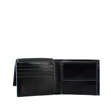 Men wallet with coin pouch Blue Square
