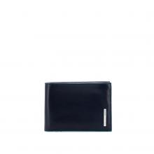Men wallet with coin pouch Blue Square