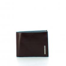 Wallet with coin pouch Blue Square-MOGANO-UN