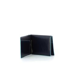 Men wallet w. money clip Blue Square-BLU2-UN