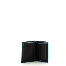 Piquadro Portafoglio Verticale con portamonete RFID Blue Square - 3