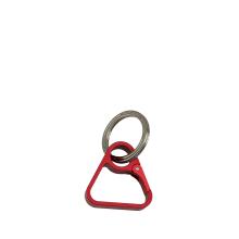 Piquadro Portachiavi Triangolare in metallo Blue Square Piquadro, compatto e minimale, realizzato in metallo satinato, con anello portachiavi in metallo argent - 2