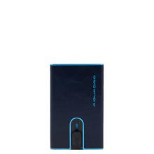 Piquadro Porta carte di credito con Sliding System RFID Blue Square - 1