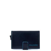 Piquadro Porta carte di credito con Sliding System RFID Blue Square - 1