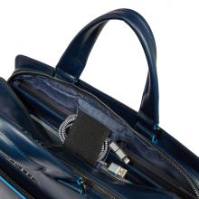 Piquadro Cartella Porta PC Blue Square 15.6" Mogano - 4