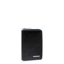 Piquadro Portafoglio Piccolo Blue Square Zip Around Nero - 2